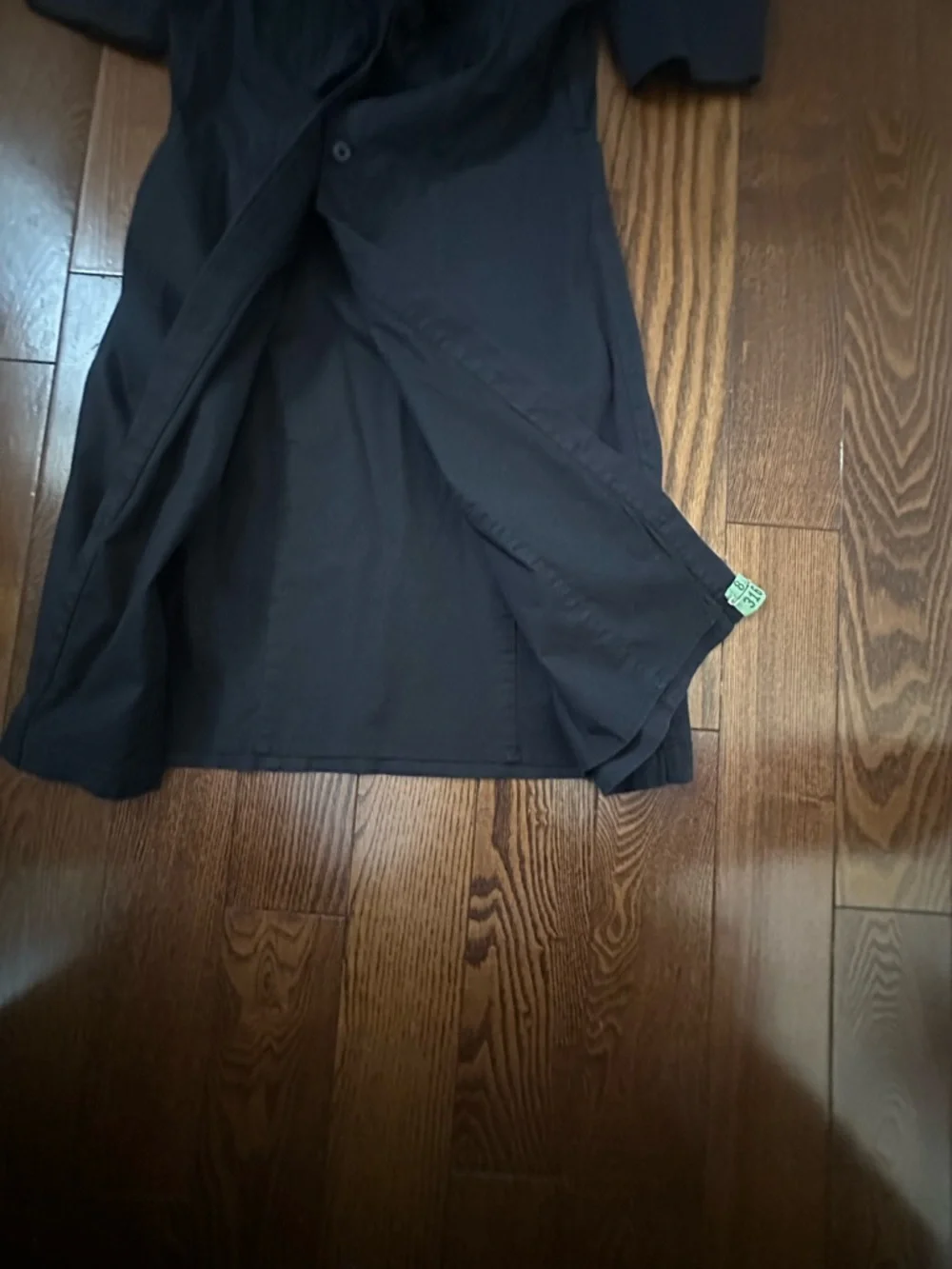 Marciano Black Ruffle-Front Midi Shirt Dress - Picture 5 of 5